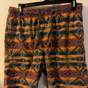 MBX Premium Goods Mens Swim Trunks no lining Southwestern Print Large